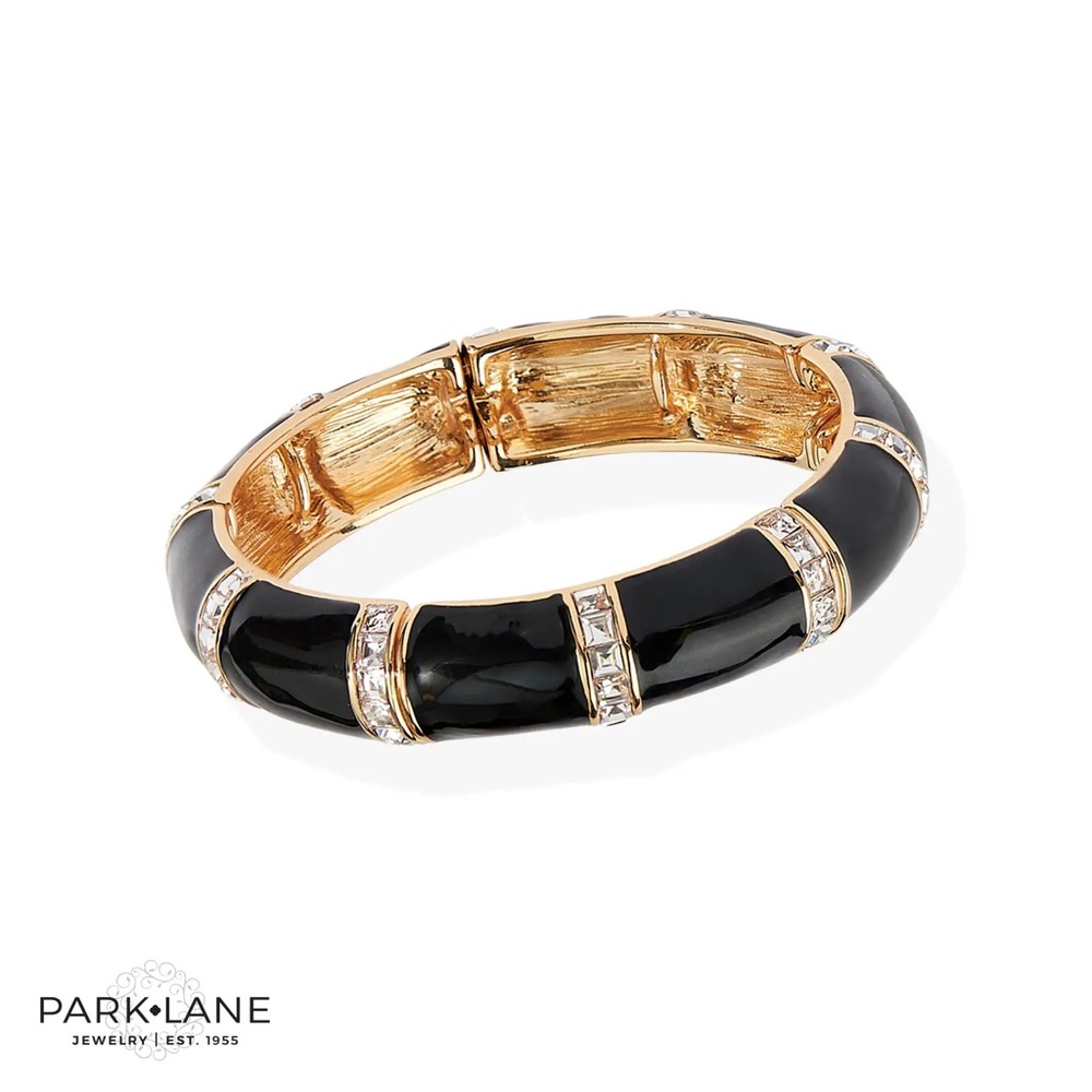NWOT Park Lane Bombshell Black and Gold Designer Inspired Bracelet